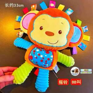 Dog Chewing toys/Cat Chewing toys l pets toys with sound chewers stuffed toy/dog toys狗咬玩具/狗狗磨牙玩具/训练狗 Happy Monkey