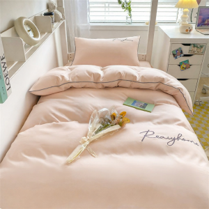 University Dorm Special Pink Bed Set Full Single Bed