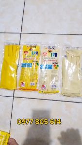 Bịch 10 đôi găng tay cao su Đông Cầu Vồng đủ size găng tay rửa chén rửa bát