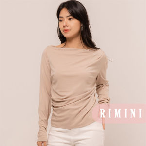RIMINI - Atasan Blouse Wanita Lengan Panjang Serut Samping Size XS-XL - Kya Top CC30523-1