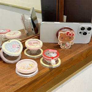 Portable Magnetic Absorption Phone Stand Cute Cartoon Hello Kitty Expanding Airbag Ring Holder Strong Adhesion Not Easy to Fall