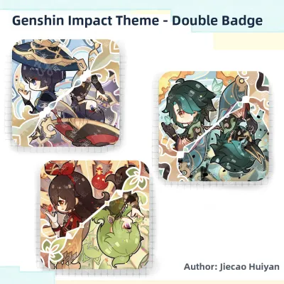 Genshin Impact Characters Badges and Prints 15cm