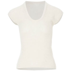 Áo Thun Nữ Cổ Chữ V Tay Ngắn Màu Kaki Ôm Vừa Vặn Mùa Hè Áo Thun Cổ Chữ U Ngắn Màu Trơn Phong Cách Pháp Cho Nữ