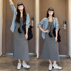 LIRENQING | Vintage Style Blue Shirt Jacket for Women