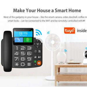 4G Fixed Cordless Telephone with SIM Card Slot Landline Google Play inside Wireless Video Desktop Home Phone