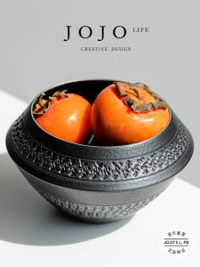 Retro Small Cup Wash Tea Wastebasket Tea Water Basin Tea Cleaning Ceramic Handmade Living Room Tea Set by JOJOS L. PD.culus