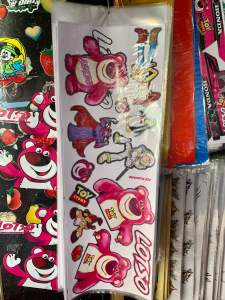 Bộ tem gấu LOTSO dâu Hồng và người máy mẫu mới mỗi tờ ngang 30cm dài 70cm hàng nhập Thái Lan chất lượng cao màu sắc bền và đẹp dành trang trí cho tất cả các loại xe giá bán cực tốt bán lẻ như bán sỉ