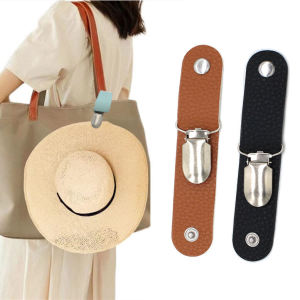 All Year Round Thick Hat Storage Clip Leather Business Trip Travel Fantastic Bag Outdoor PU Leather Multi-Purpose Straw Hat Clip Accessories Portable