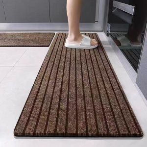 PVC Bottom Seven Stripes Floor Mat For Home Gate Carpet Kitchen Bathroom Non Slip Absorbent Floor Mat Stair Floor Mat