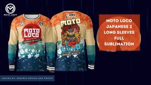 Moto Loco Japanese 2 Long Sleeves Full Sublimation - Mens Clothing