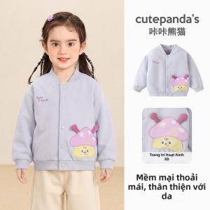 CUTEPANDAS | Quần Áo Mùa Xuân Trẻ Em Phong Cách Hoạt Hình Đơn Giản