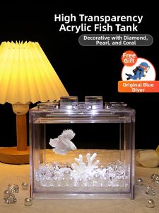 CHONGXIAOSHUAI | Creative Ecological Landscape Small Desktop Fish Tank