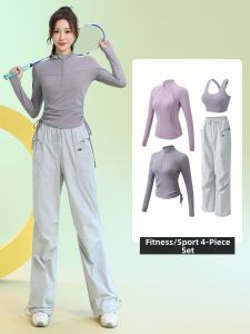 BAISILING | Womens Running Track Suit Quick Dry Zipper and Drawstring Fall Season