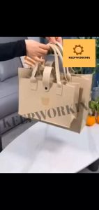 KEEPWORKING 1pcs Korean Original Large Capacity Bear Felt Tote Bags Handbag Travel Shopping Mother-baby Bag