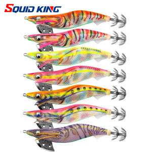 FSDZSO Squid Bait 2.5# 3.0# 3.5# Squid Hook Wood Shrimp Lures Jigs Cuttlefish Bait Lifelike Simulation Silicone Octopus Bait