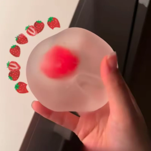 Strawberry Mochi Squeeze Toys Stress Relief and Vent Anger Fidget Toys Slow Rebound Stress Relief Toy Relieve Stress Squishy Toy