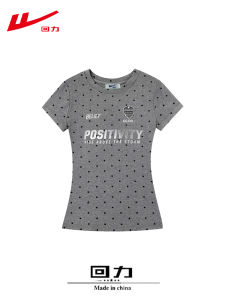 Warrior | Polka Dot Cotton Fit Sport T-Shirt Women Spring Summer Autumn