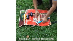 Tent Peg Bag Camping Portable Tent Stakes Bag Ox Cloth Large Camping Collection Tent Storage Bag