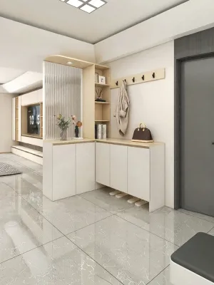 Modern Minimalist Integrated Entrance Hall Cabinet Home Entrance Shoe Rack Partition Living Room Storage Shelf Partition