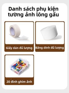 XIAORUISHI | Bảng Trưng Bày Ảnh Dán Tự Đính Soft Cork Felt