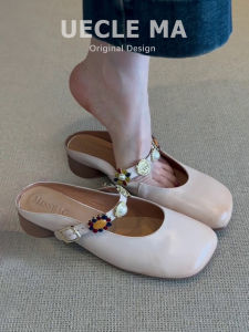 MASHUJIA | Sheepskin Summer Slip-on Shoes
