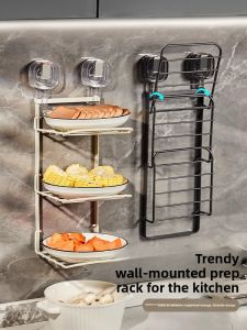 NIGESI | Foldable Wall-mounted Kitchen Prep Shelf with No Drilling Required
