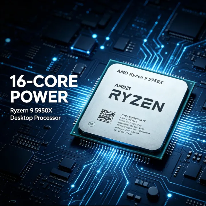 AMD | AMD Ryzen 9 5950X Socket AM4 CPU 16‑Core 32‑Thread 3.4GHz 105W Processor Without Cooler