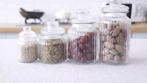 Glass Sealed Cans / Food Storage Jar Spice Bottle Storage Transparent Jar Bottle Universal storage bottle