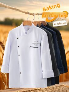 FANWUJINHUANG | Đồng Phục Đầu Bếp Chất Lượng Cao Tay Dài Đơn Giản cho Nhà Hàng và Đầu Bếp Chính