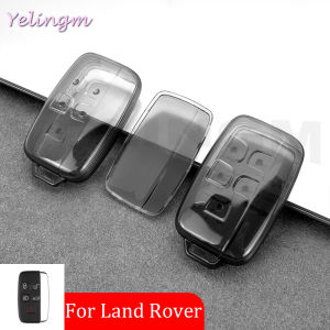 Black Transparent For Land Range Rover Sport Evoque Velar Discovery 4 LR4 Jaguar XE XF XJ Car Key Fob Case Cover Holder Keychain