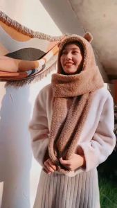 I fashion Store จัดส่งรวดเร็ว!!พร้อมในสต็อก ผ้าพันคอ ผ้าพันคอหูหมี ผ้าพันคอและหมวก ขนนุ่ม ผ้าแคชเมียร์ หมวกกันหนาว ผ้าพันคอกันหนาว LZD1586