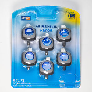 Car Air Freshener Long Lasting Vent Clips 6 Pack Up to 180 Days Fits All Car Refresher Odor Eliminator New Car Scent Variety