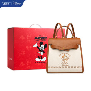 Fashionable Large Capacity Womens Backpack Disney Collaborative Series Versatile Shoulder Bag Mesuca Casual Style PU Leather
