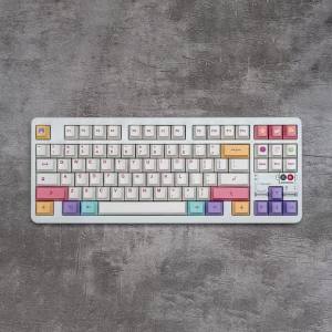 Bộ Keycap TapTempo Macaron PBT Cherry Profile Dye-Sub Có Bàn Phím Số Dành Cho Bàn Phím Cơ EV63 Bộ Keycap Lớn