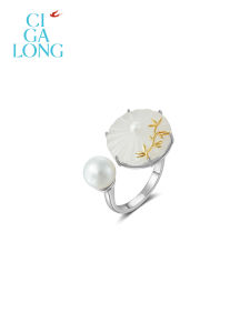 Ciga Long | Jade Umbrella Design Jewelry Pearl Earrings