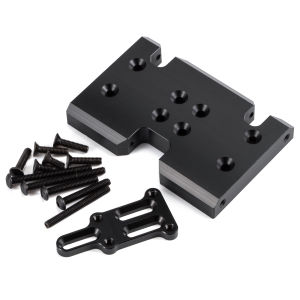 CNC Delrin Skid Plate with Shims for 1/10 LCG Chassis RC Rock Crawler Comp Builds Rigs 2Low Transmission Axial 3 Gear Gearbox