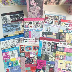 Cute Cartoon Stickers Japanese Style Scrapbooking Decorative Personage Guka Stickers DIY Handmade Album Decals