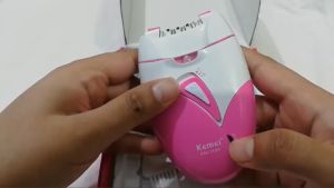 Kemei Women Epilator Rechargeable Hair Removal Machine Electric Shaver For Leg Armpit Pubic Hair Mencukur Rambut Misai Ketiak Kaki Pencukur Elektrik