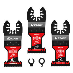 EZARC Carbide Oscillating Saw Blades for Hard Metal Obsidian TiCN Coating Oscillating Multitool Blade for Bolts Screws Nails