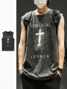 SZON | Retro Style Mens Sleeveless T-Shirt