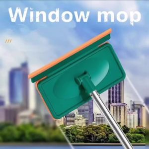 Window Mop 180° Rotary Retractable Bathroom Wiper for Glass Cleaning - Household Wiper