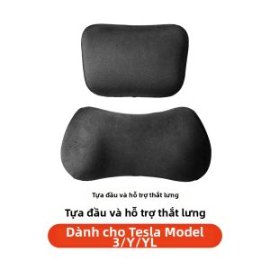 YZ | Bộ Gối Tựa Cổ Và Hỗ Trợ Thắt Lưng YZ Dành Cho Xe Tesla Model YL 6 Chỗ Model Y Juniper Model 3 Highland - Phụ Kiện Tựa Đầu Và Hỗ Trợ Lưng Chất Lượng Cao Mềm Mại Dùng Được Quanh Năm
