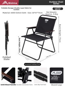 BSWOLF | Portable Camping Fishing Picnic Folding Stool