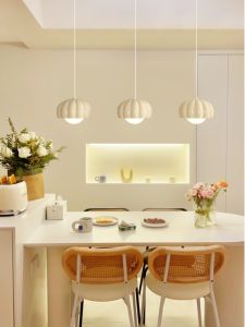 Creative Minimalist Modern Resin Chandelier Bedside Lamp for Loft Duplex House Stairs LED Light Source with Aluminum Body