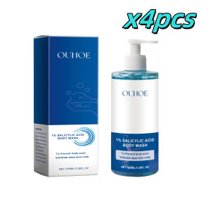 OUHOE | Salicylic Acid Body Wash Deep Cleaning Acne Brightening Exfoliator Nourish Shrink Pores Bath Shower Gel Repair Chicken Skin Care