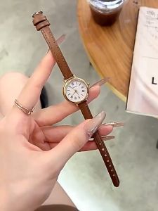 Jam Tangan Casual Wanita Analog Kecil Dial Bulat Dengan Strap Pu Leather Fashion 01