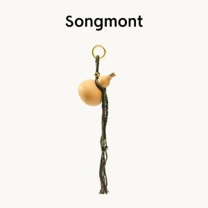Songmont Bohemian Keychain Terracotta Brown Woven Tassel Gourd Ornament Handmade Metal Artifact Cultural Gift Idea For Women Aes