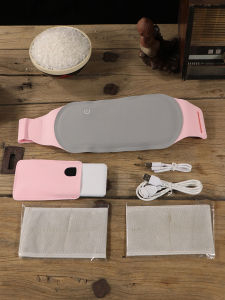 Portable Electric Heating Belt Womens Health Care Waist Support Salt Moxibustion Heating Pad Rechargeable Battery Home Use