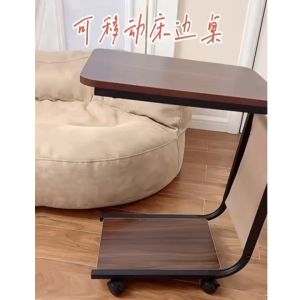 Lucky😸 โต๊ะข้างโซฟา มาพร้อมล้อ ถูกเลือกจากคลู่สินค้า ใช้เคลื่อนย้ายง่าย โครงเหล็กแข็งแรง