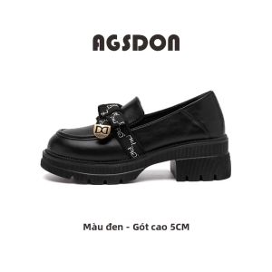 Agsdon | Dép Lười Đế Dày Mềm Màu Đen